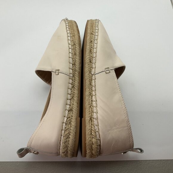 Sam Edelman Women 9 Khloe Cream Leather Espadrille Flat Slip-On Shoes Minimalist - Picture 7 of 13